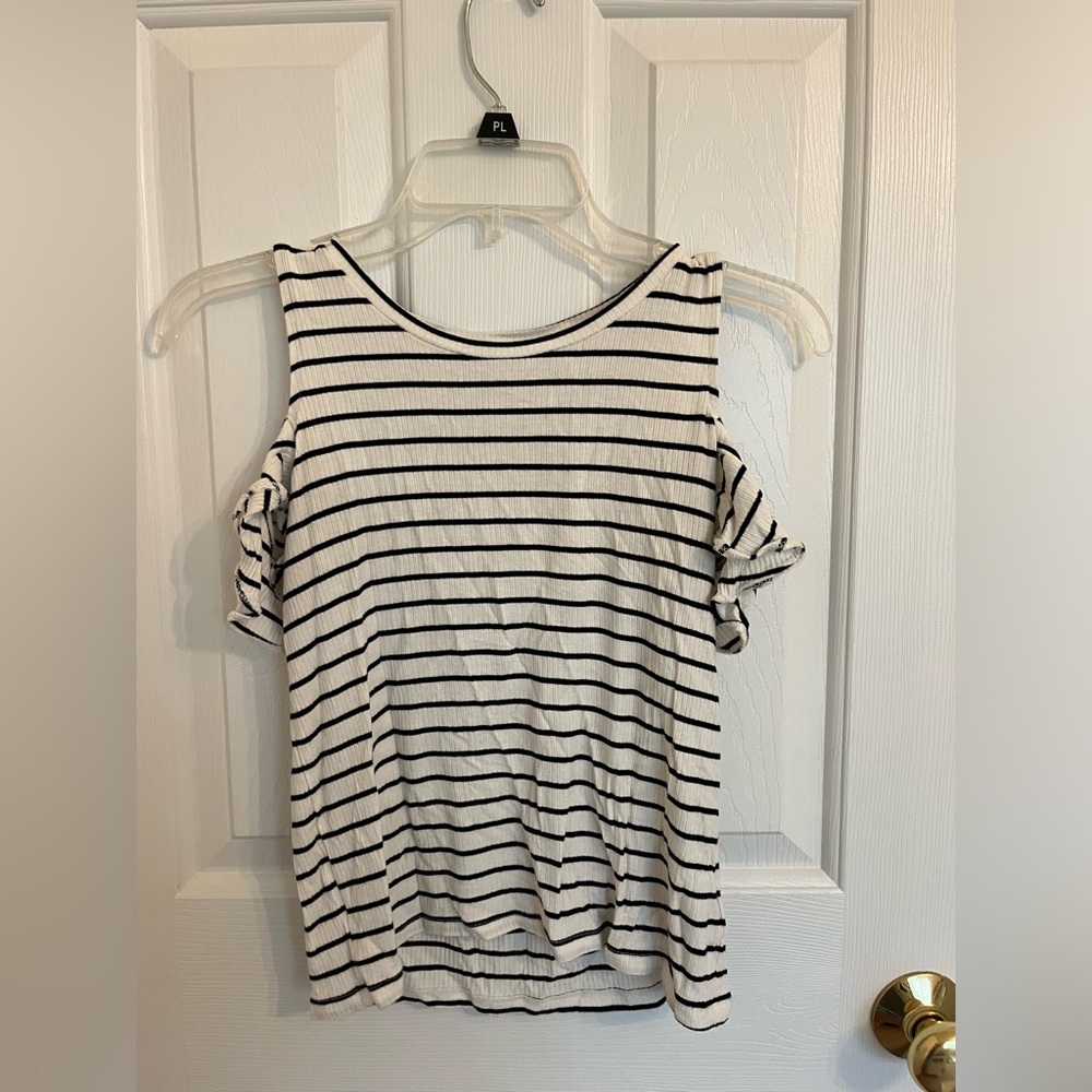 Stripped off the shoulder shirt